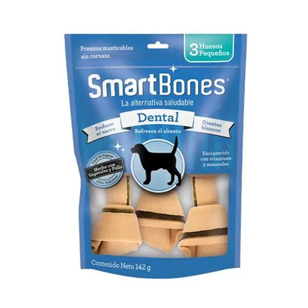 Snack para perro smartbones Dental 3 Huesos Pequeños 142gr | Snacks | Medicamentos pet