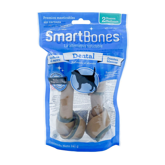 Snack Para Perro Smartbones Dental 2 Huesos Medianos 141gr | Snacks | Medicamentos pet